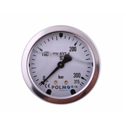 Manometr glicerynowy M63 0-315 bar tylne przyłącze G1/4" POLMO-347878998