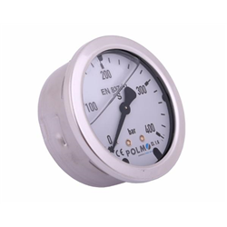 Manometr glicerynowy M63 0-400 bar tylne przyłącze G1/4" POLMO-347450674