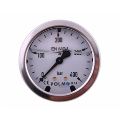 Manometr glicerynowy M63 0-400 bar tylne przyłącze G1/4" POLMO-347450675