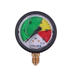 Manometr glicerynowy M63 0-25 bar. gwint G1/4" dolne przyłącze. obudowa plastikowa. Opryskiwacz POLMO-347879006