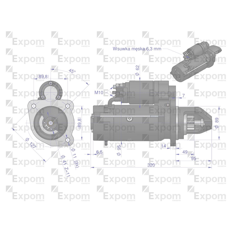 Rozrusznik AZF4369 Case Nowy Typ EXPOM KWIDZYN eu-347887908
