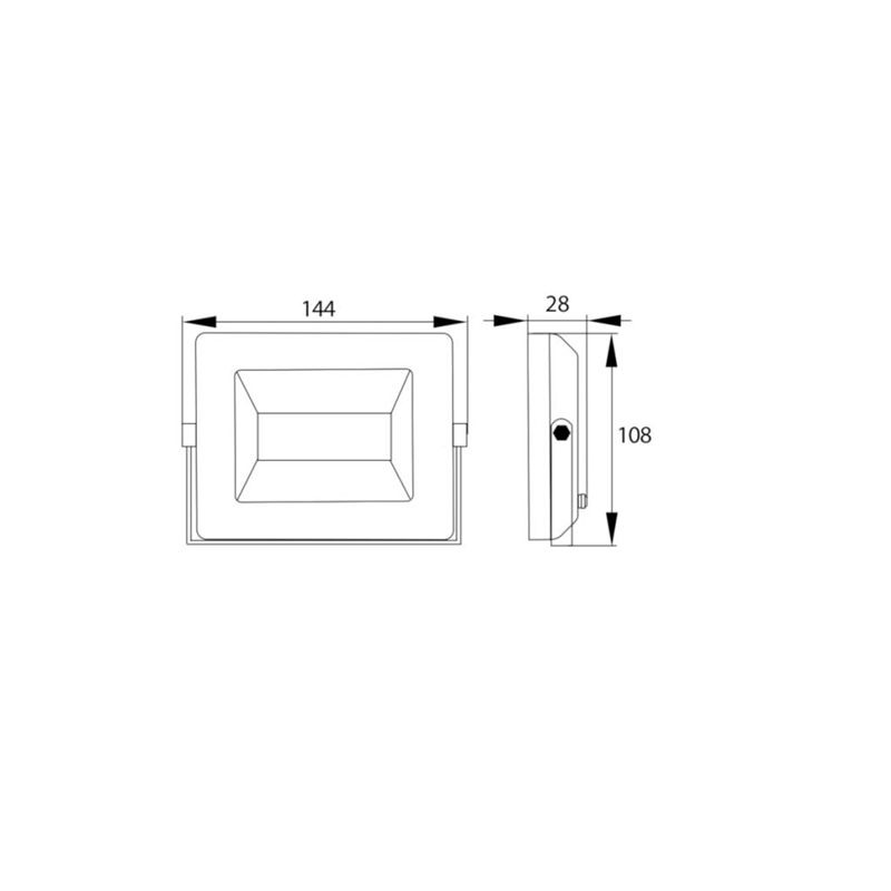 Naświetlacz, Lampa LED SMD 230V 20W 4000K 1640LM IP65 CZARNY-347465025