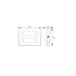 Naświetlacz, Lampa LED SMD 230V 30W 4000K 2520LM IP65 CZARNY-347465027