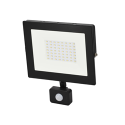 Naświetlacz. Lampa LED SMD 230V 50W 6500K 4320LM IP65 CZARNY Z CZUJNIKIEM RUCHU-347470016