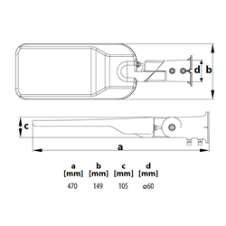 LAMPA, OPRAWA PARKINGOWA LED JAZMIN 50W 4000K 6750LM IP65-347465047