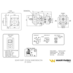 Pompa hydrauliczna PC2216/1608C5B26C23A (P-201A) Waryński-347899266