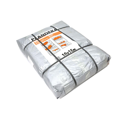 Plandeka SUPER MOCNA 10x15m (srebrna) gramatura 160g/m2-347899074