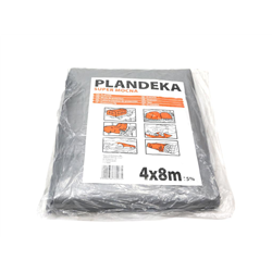 Plandeka SUPER MOCNA 4x8m (srebrna) gramatura 160g/m2-347899515