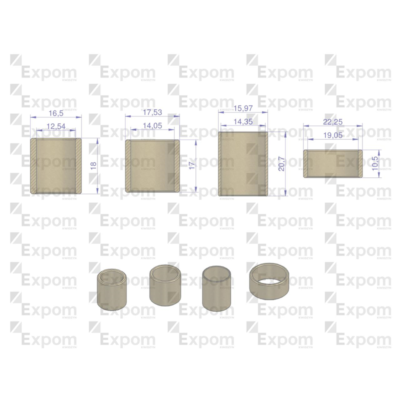 Komplet tulejek rozrusznika R-5 4-szt EXPOM KWIDZYN eu-347886260