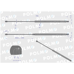 Siłownik podnoszenia maski John Deere RE63872 POLMO-347474423