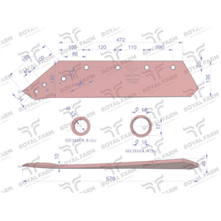 Eurolemiesz, lewy 18", zastosowanie Kverneland stal borowa, Royal Farm-347770998