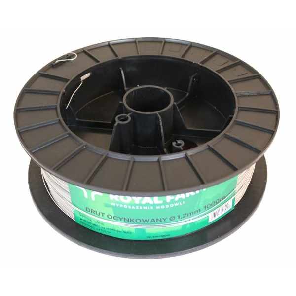 Drut (szpula) do pastucha 1000m ocynkowany fi 1.2 mm ROYAL FARM RM-105010019-347457866