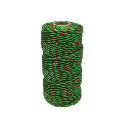 Plecionka, do elektryzatora 2,5mm, 3x0,20mm SS zielono-pomarańczowa 100m, Royal Farm-347907416