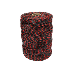 Plecionka, do elektryzatora 3mm, 3x0,20mm SS czarno-pomarańczowa 200m, Royal Farm-347479057