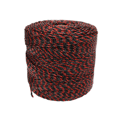 Plecionka, do elektryzatora 3mm, 3x0,20mm SS czarno-pomarańczowa 400m, Royal Farm-347479013