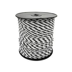 Plecionka, do elektryzatora 5mm, SS 3x0,20mm SS biało-czarna 200m, Royal Farm-347907441