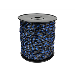 Plecionka, do elektryzatora 3mm, 3x0,50mm SS czarno-niebieska 200m, Royal Farm-347907467
