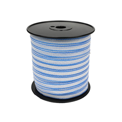 Taśma, do elektryzatora 12 mm, 4x0,15mm SS biało-niebieska 200m, Royal Farm-347907469
