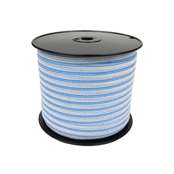 Taśma, do elektryzatora 12 mm, 4x0,15mm SS biało-niebieska 400m, Royal Farm-347479043