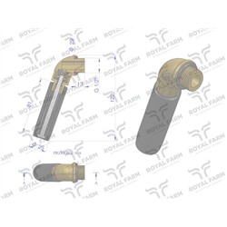 Zawór rurowy kompletny poidła RF-20909026 RF-20909018 ROYAL FARM-347471447