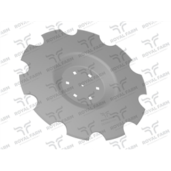 Talerz, uzębiony Z-10 fi 510 mocowanie 6/120 grubość 3.5 mm przetłoczony stal borowa , Royal Farm-347479504