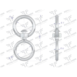 Okrętka, obroży Ciele 6mm  do pasa 3cm, Royal Farm (sprzedawane po 10)-347908642