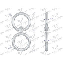 Okrętka, obroży Byk 10mm do pasa 5cm, Royal Farm (sprzedawane po 10)-347479887