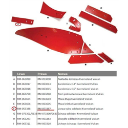 Listwa tylna odkładni prawa Kverneland Vulcan-347442253