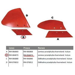 Lemiesz przedpłużka prawy Kverneland. Vulcan-347443033