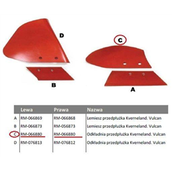 Odkładnia przedpłużka prawa Kverneland Vulcan-347870923