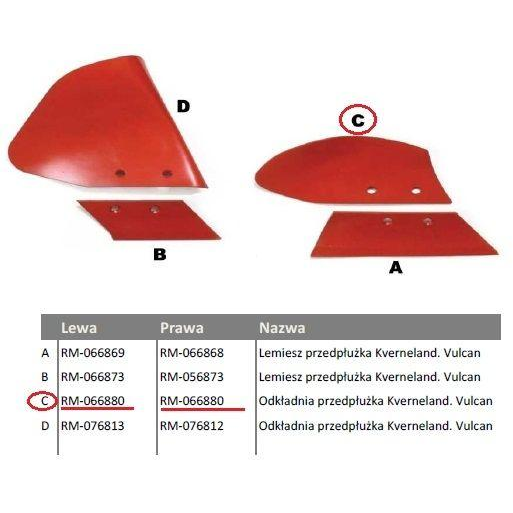 Odkładnia przedpłużka prawa Kverneland Vulcan-347870923