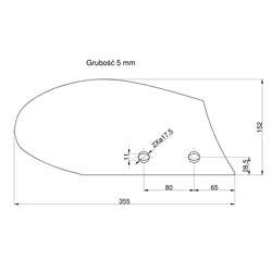 Odkładnia przedpłużka prawa Kverneland Vulcan-347443043