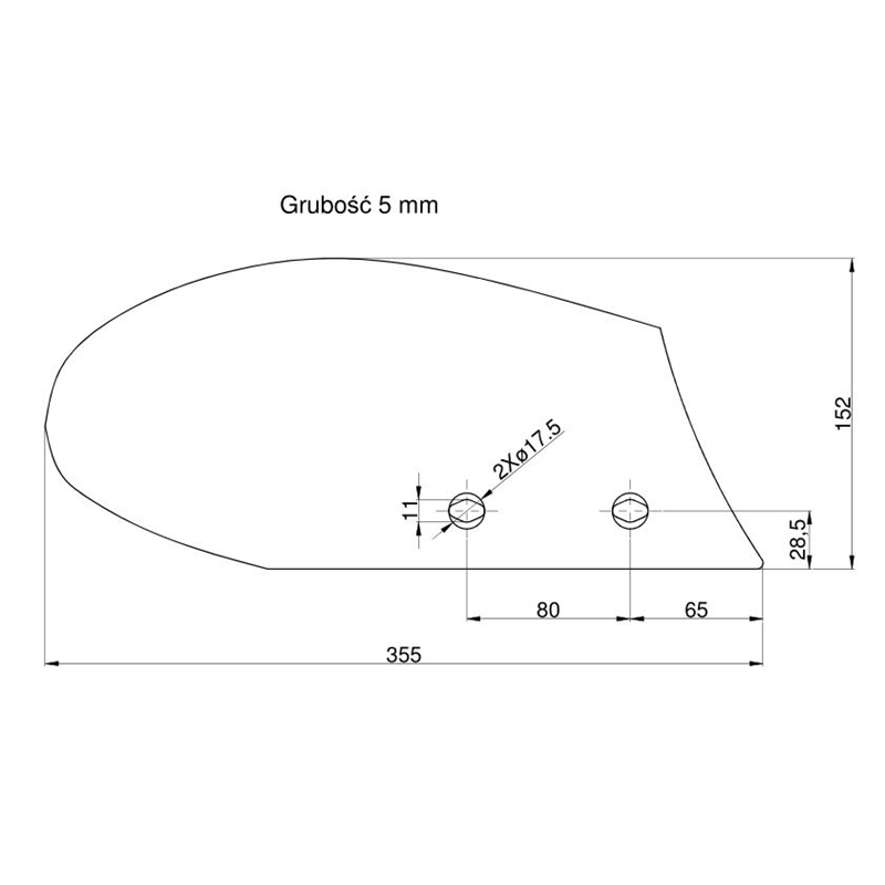 Odkładnia przedpłużka prawa Kverneland Vulcan-347443043