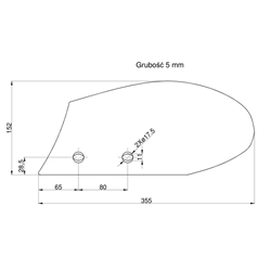 Odkładnia przedpłużka lewa Kverneland Vulcan-347870952
