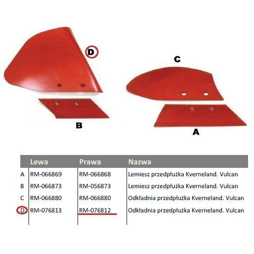 Odkładnia przedpłużka prawa Kverneland Vulcan..-347870843