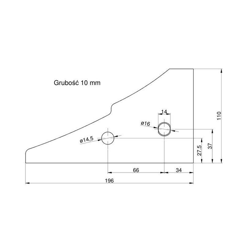 Piętka płozy prawa Kuhn Vulcan-347873684