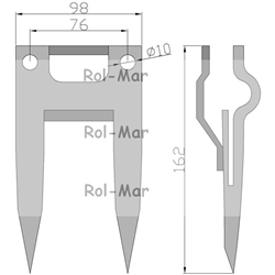 Bagnet palec podwójny Schumacher 410100001 John Deere-347872063