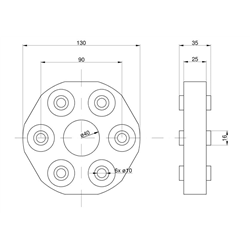 Sprzęgło gumowe O 40 Claas-347872724