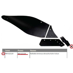 Dłuto, nakładka lemiesza obracalna prawa Kuhn Vulcan pasuje śruba M12X34OV2 - 2 szt.-347870235