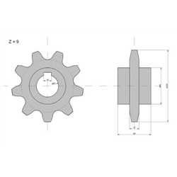 Koło zębate podajnika Z-9 Claas-347444949
