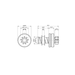Zespół sprzęgający rozrusznika 7520-1054 9z Zetor Czeski-347442375