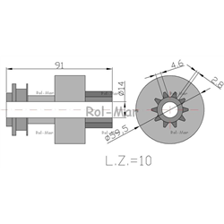 Zespół sprzęgający rozrusznika John Deere-347871087