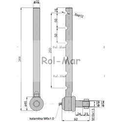 Przegub kierowniczy 330mm - 24mm AL37505 John Deere TAQ-347444547