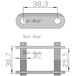Zamek łańcucha przenośnika AZ24232 John Deere-347444096