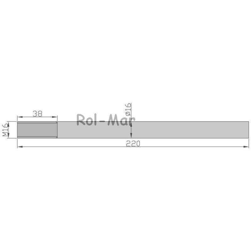 Palec ślimaka z uchwytem 16 x 265 mm AZ49886 John Deere-347443577