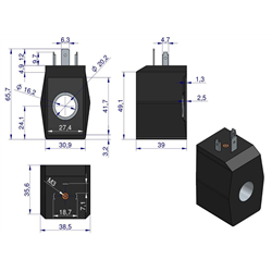 Cewka elektrozaworu 16mm 18W 230V-347876840