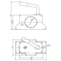 Obejma koła manewrowego fi 48 zastosowanie przyczepka SPP-347883216