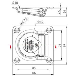 Uchwyt podłogowy UP-01 800kg zastosowanie przyczepka SPP-347883203