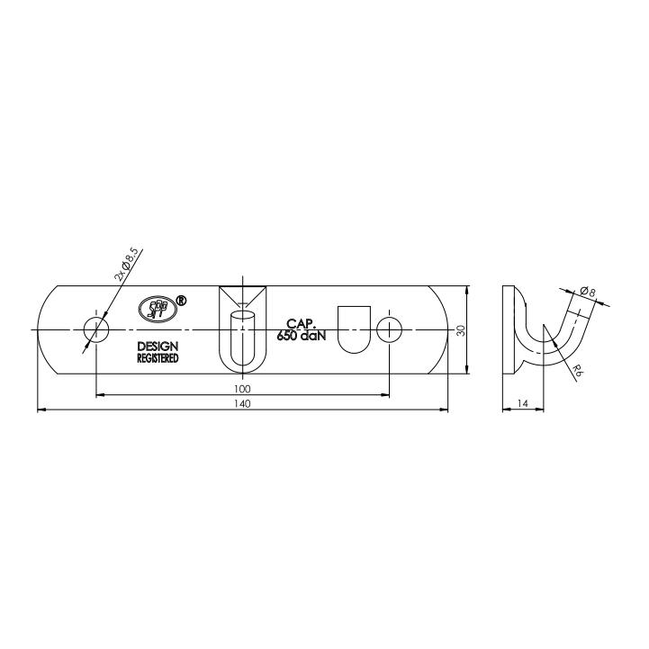 Zaczep spinacza zapinacz Z-03 650kg zastosowanie przyczepka SPP-347883149