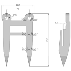 Bagnet palec podwójny Z11228 John Deere-347443400